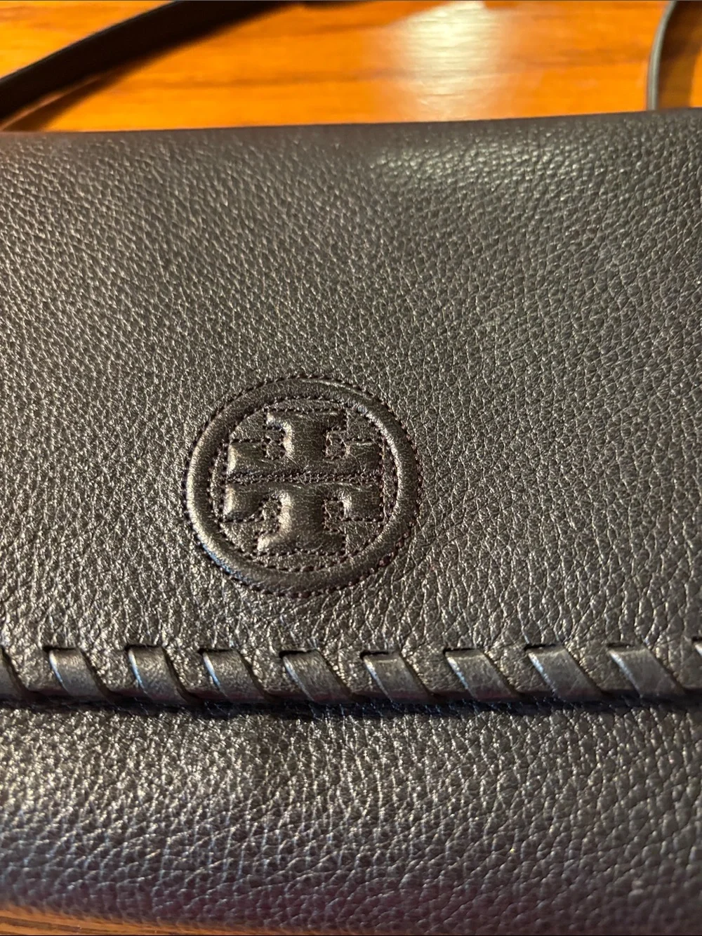 Tory Burch genuine leather crossbody tri fold